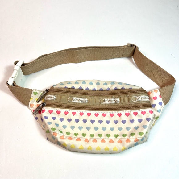 Lesportsac Handbags - LeSportsac Rainbow Heart Belt Bag Fanny Pack